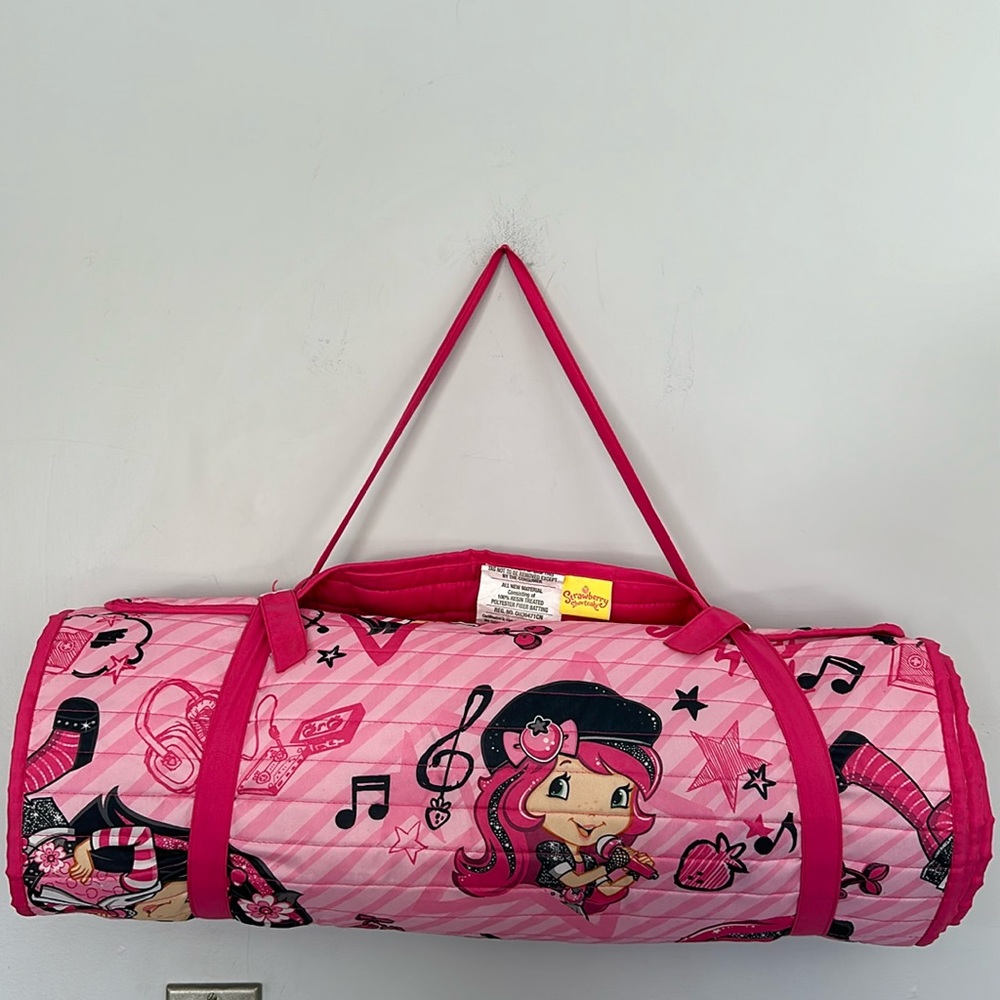 Strawberry shortcake roll up mat NWT  2012 size 2ft x 5ft 4in smoke free home
